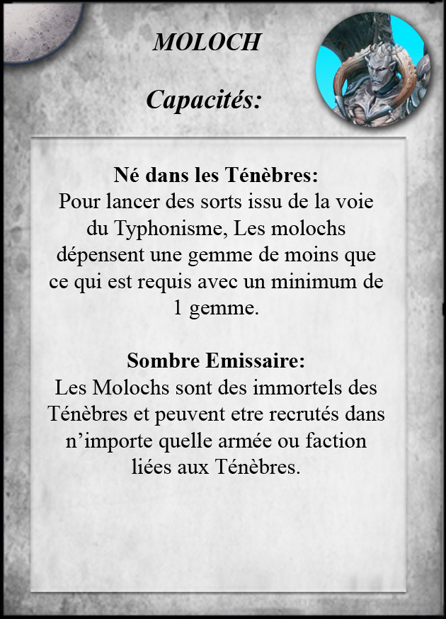 Capacités des Molochs